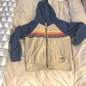 Aviator Nation Blue and Beige Kids Hoodie